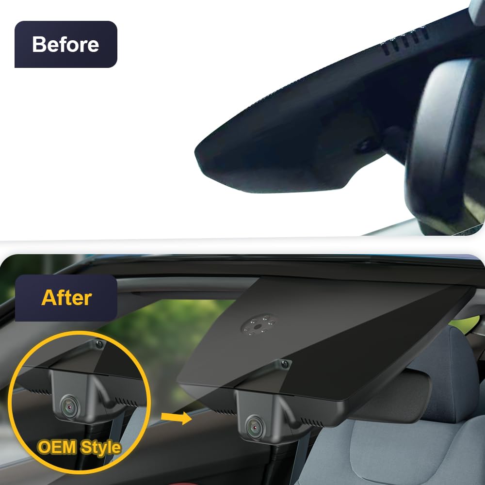 Fitcamx 4K Dash Cam Suitable for Kia NIRO 2017-2022 & NIRO EV 2019-2022 FE Touring EX Premium LX S EX (G5000), OEM Look, UHD 2160P Video, WiFi &APP, Loop Recording, G-Sensor, Easy to Set, 64GB Card