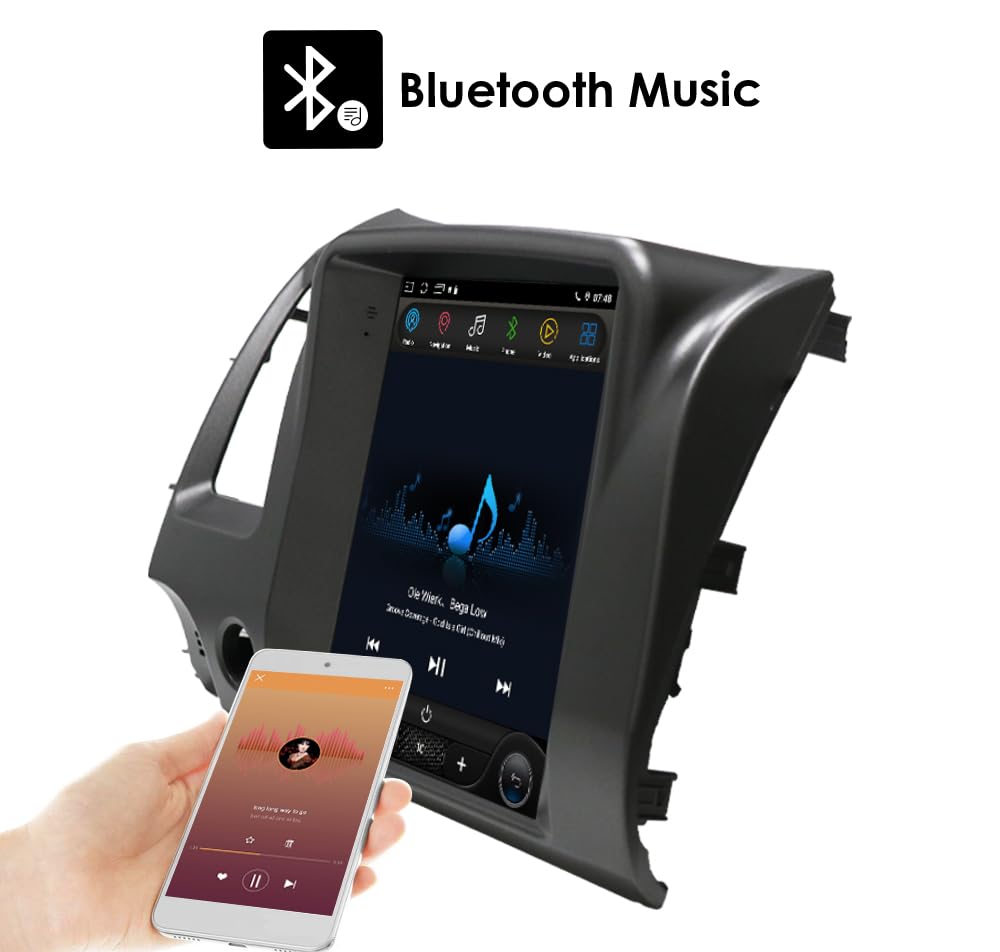 64GB Android14 Car Radio Upgrade for Honda Civic 2006-2011 10.4 Inch IPS Touch Screen Supports Wireless Carplay/Android Auto,Steering Wheel Control, WiFi, FM 2GB ROM Car Tablet