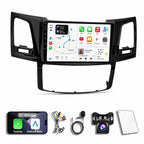 Android 14 Car Radio Stereo for Toyota Fortuner, Toyota Hilux Revo, Toyota Vigo 2005-2014, 9 Inch Touch Screen Dash Kit with Wireless CarPlay Android Auto GPS Navigation Bluetooth SWC WiFi 5G DSP RDS