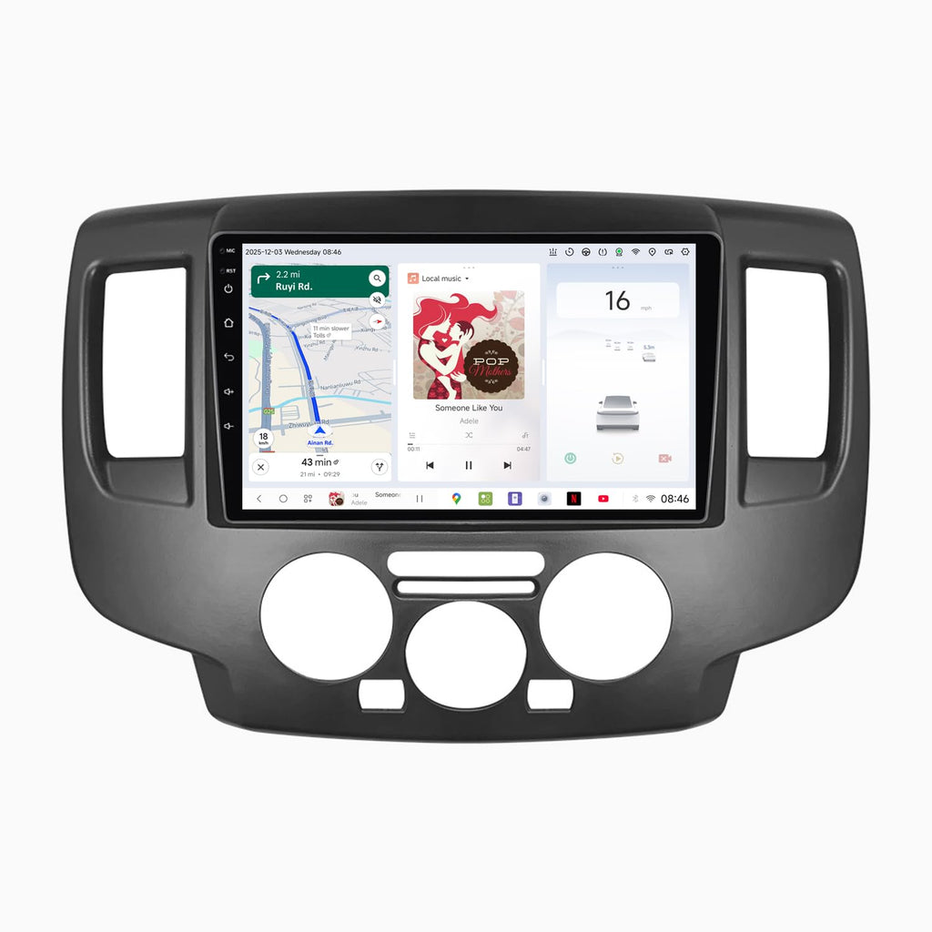 DUDUAUTO DUDU3 Car Radio for Nissan NV200/Chevy City Express 2014-2020 Stereo Update 8-Core 4+64GB 9" Carplay & Android Auto Head Unit w/Custom Wallpaper Layout Touch Screen for Navigation,Music