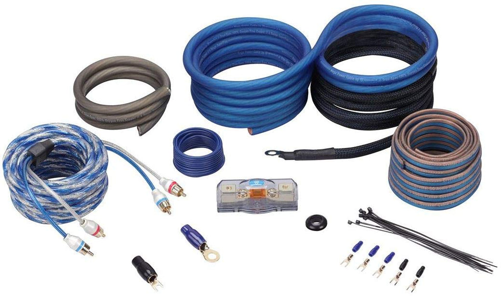 Audiosavings Bundle: Kicker 51LX12005 5-Channel Car Stereo Amplifier Class D Amp LX1200.5 Bundle with Rockville RWK4CU 4 AWG Amp Installation Wire Kit and RTR172 RCA Cable (3 Items)