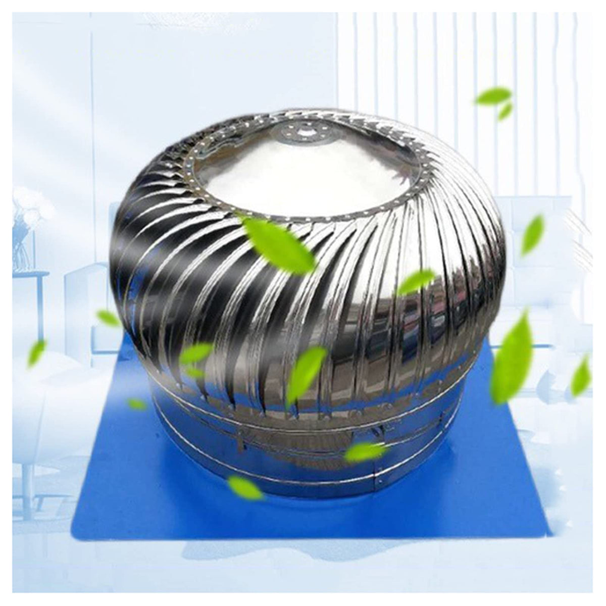 Stainless Steel Spinner,Chimney Spinner Cowl,Anti Downdraught Chimney Cowl with Rotating Cap Ventilation (110mm)