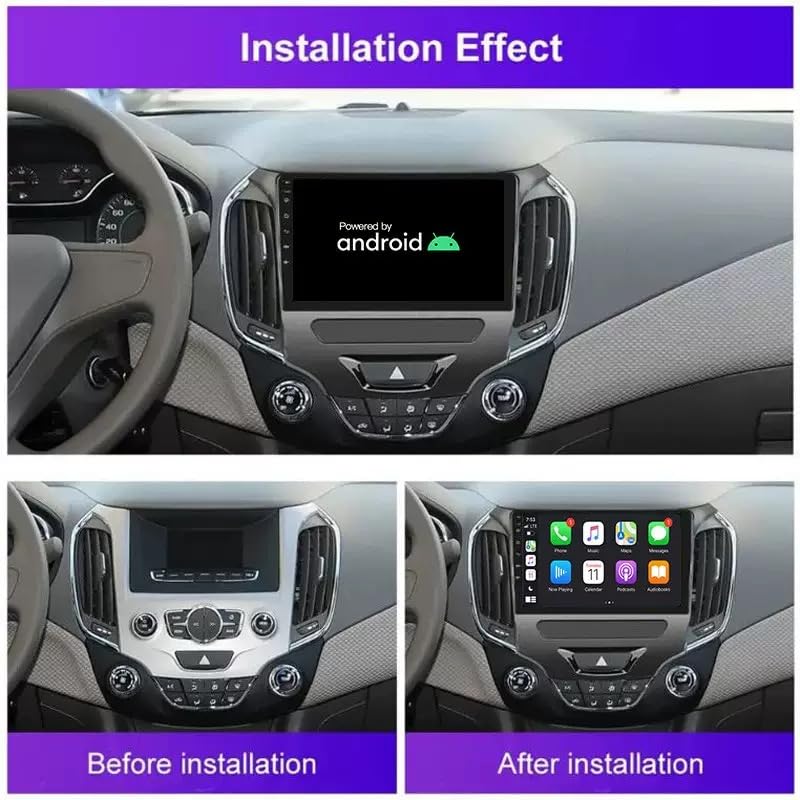 Android 13 9 Inch HD Touch Screen Compatible with Chevy Cruze 2015-2018 Car Audio Multimedia Receiver w/Carplay Android Auto GPS Radio Navigation AHD Camera, 2+32G