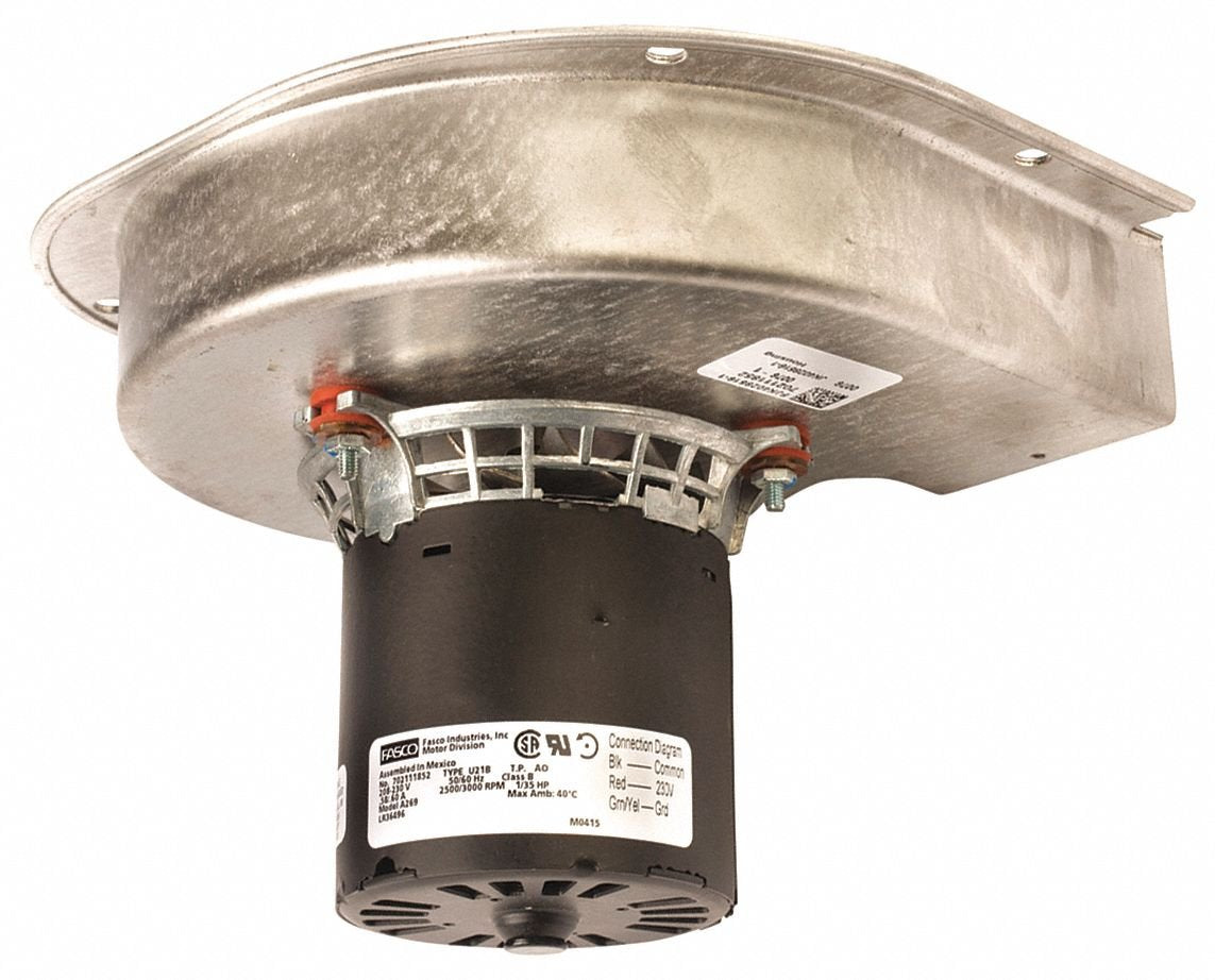 FASCO Rectangular Shaded Pole OEM Specialty Blower, Flange: No, Wheel Dia: 4-3/4", 208/230VAC
