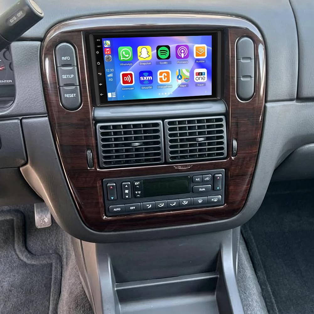 2+32G Android 13 Car Stereo for Ford Explorer 1998-2005 with Wireless CarPlay Android Auto, 7 Inch Touchscreen Car Radio Player Audio Receivers Headunit with GPS Navigation Mirror Link WiFi