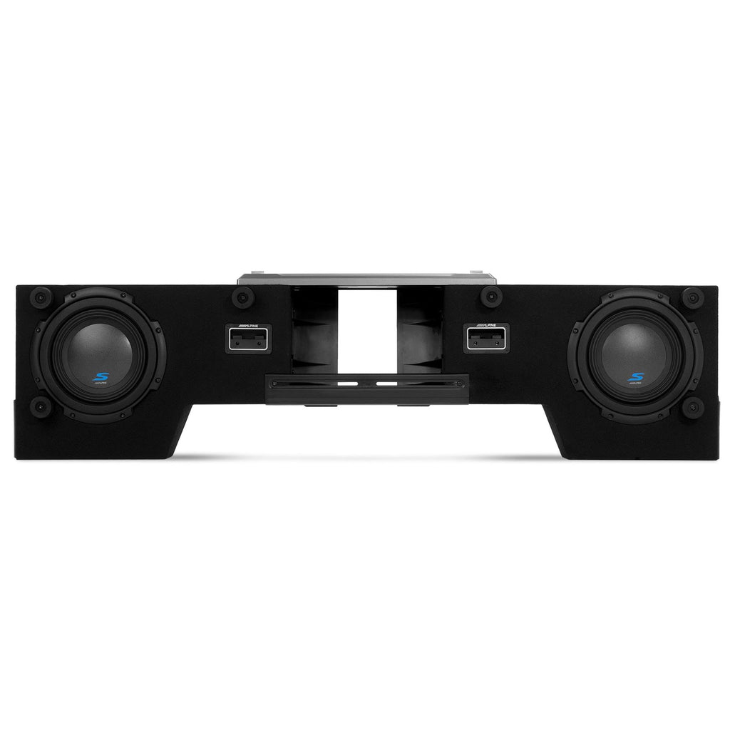 Alpine PXE-C80-88 OPTIM8 8-Channel Hi-Res Digital Sound Processor Amplifier w/S-DB8V-TRK Dual 8” Preloaded Truck Sub Enclosure & S2-S69C 6x9 & 65 6.5" Comp/Coaxial Bundle