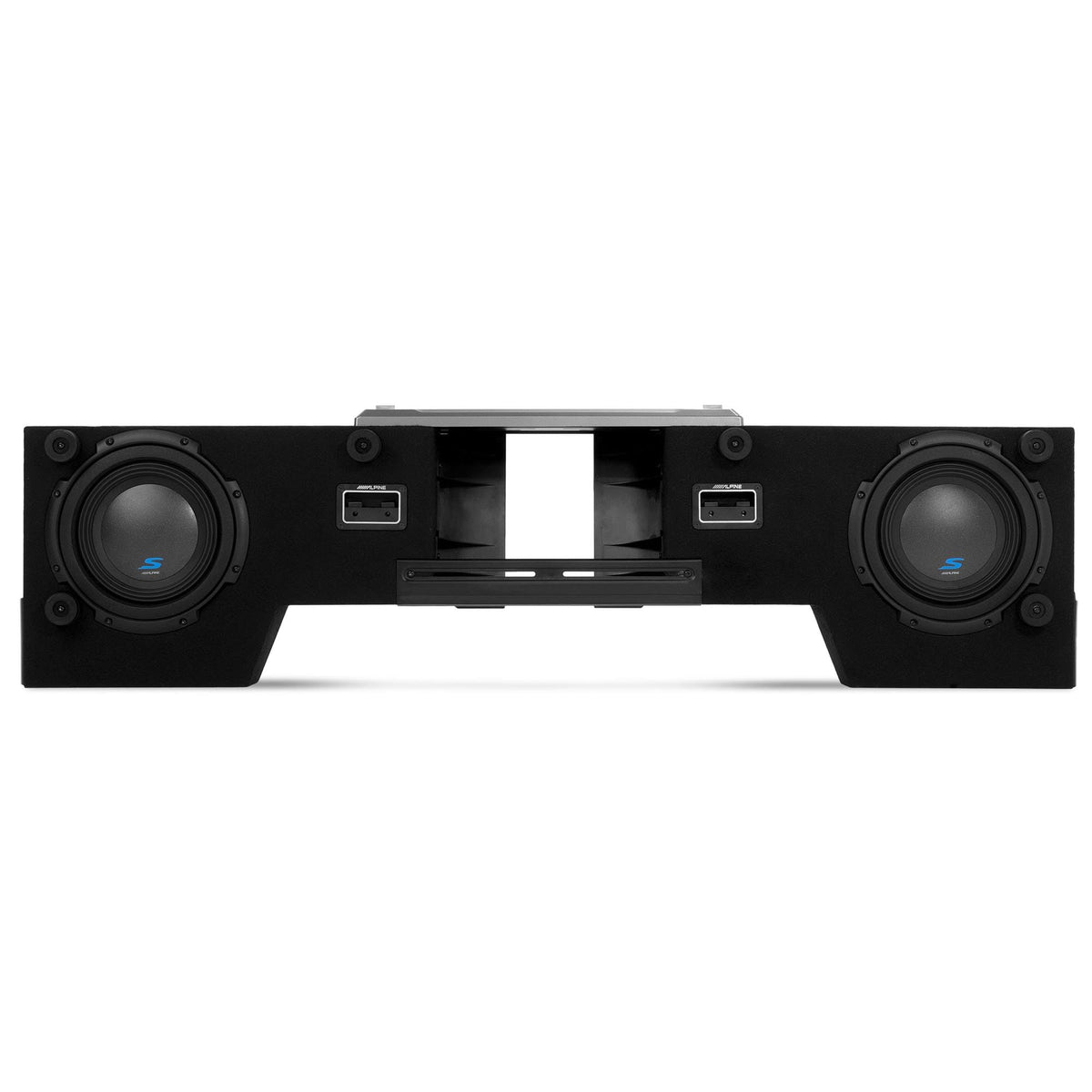 Alpine PXE-C80-88 OPTIM8 8-Channel Hi-Res Digital Sound Processor Amplifier w/S-DB8V-TRK Dual 8” Preloaded Truck Sub Enclosure & S2-S69C 6x9 & 65 6.5" Comp/Coaxial Bundle