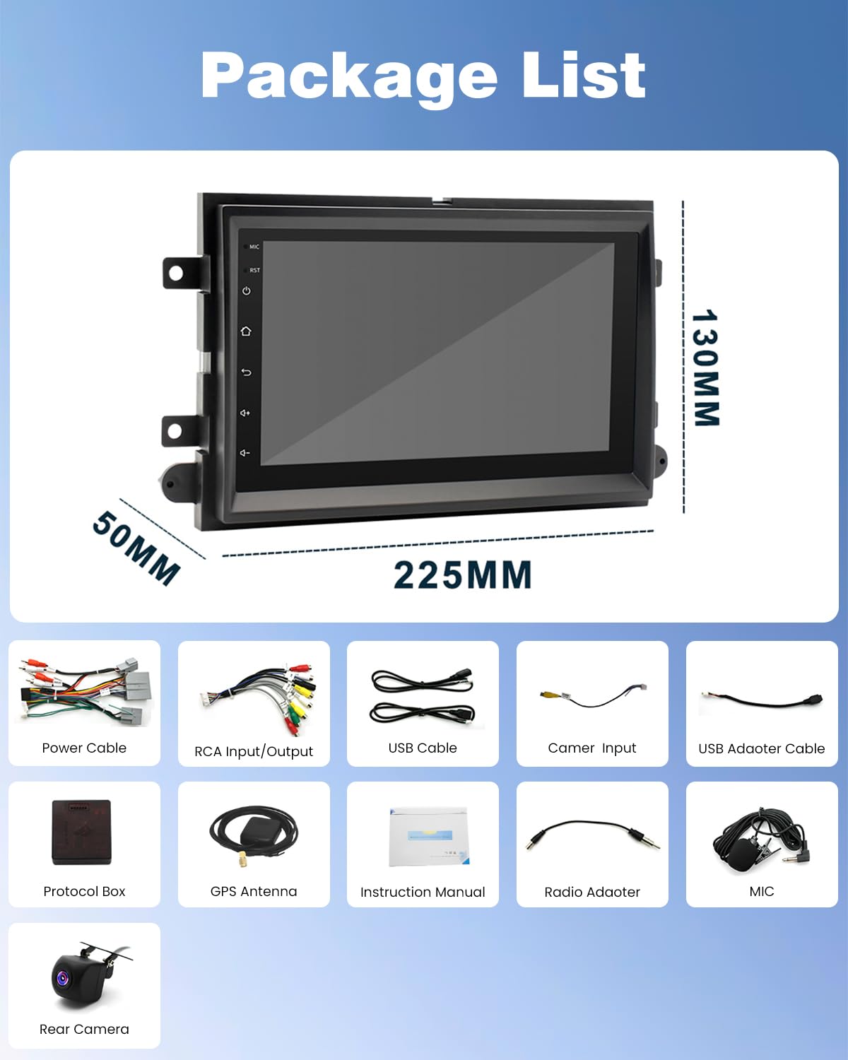 [EQ] 4+64G 7'' Touchsreen Car Radio for Ford Explorer 2006-2010
