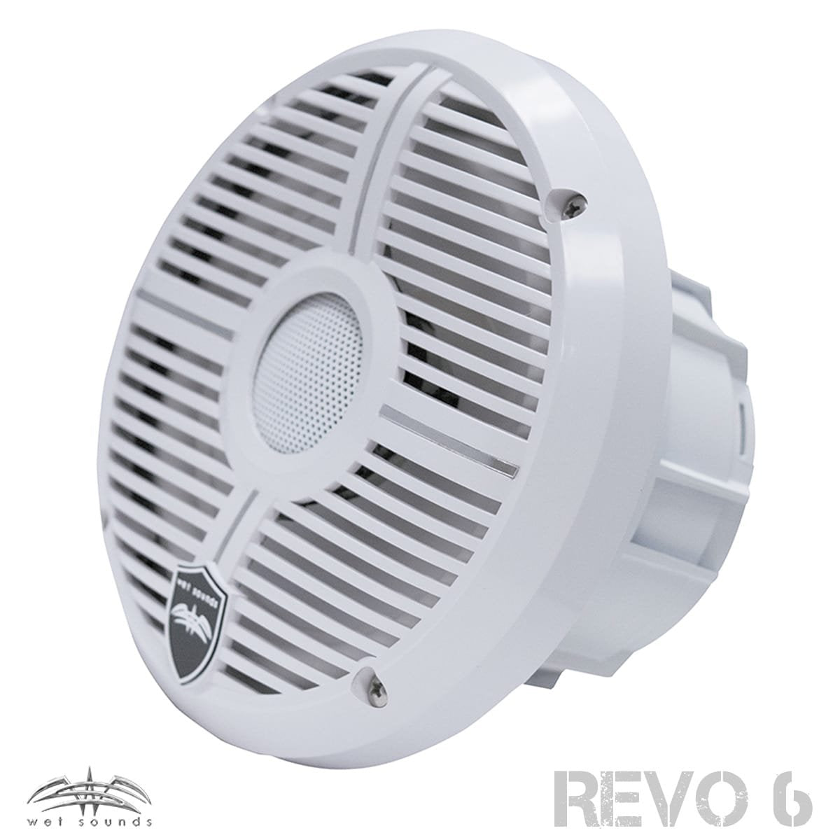 Wet Sounds - Three Pairs of REVO 6-XWW White Closed XW Grille 6.5 Inch Marine LED Coaxial Speakers