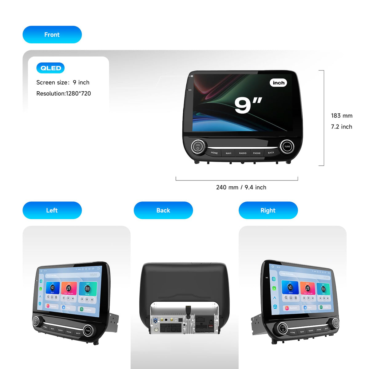 Dasaita 8GB+256GB Car Stereo for Ford EcoSport 2018 2019 2020 2021
