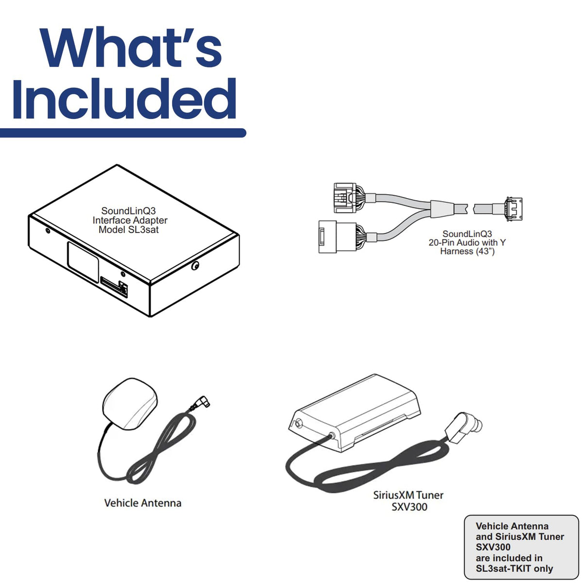 SL3sat-L-w/Tuner Kit Tuner kit SiriusXM Satellite Radio Add-on Adapter - Compatible with Lexus Models - Automotive Grade Quality & DIY Installation