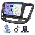 Double Din Car Stereo for Chrysler 200 200C 200S 2015-2019 w/Wireless Carplay & Android Auto, 9 Inch Touchscreen 2G+32G Android 14 Car Radio Receiver Head Unit GPS Bluetooth WiFi AHD Backup Camera