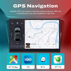 CarPlay Android Auto Navigation Stereo GPS Radio Reverse Camera Display 13.1" QLED Touchscreen Headunit Tablet Media Player For Chevy Colorado 2015-2019 For Gmc Canyon, if Applicable Octa Core 6G+128G