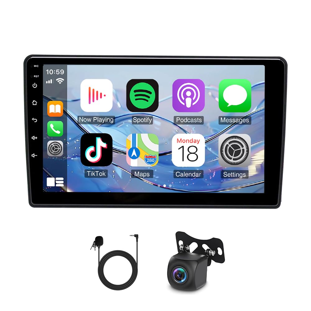 10 Inch Android 14 Car Stereo Radio for Ford Transit Custom 2020 2021 2022 2023 2024 with Wireless Carplay Android Auto Touchscreen Radio GPS Navi Bluetooth FM RDS SWC+ Backup Camera, 2+32G