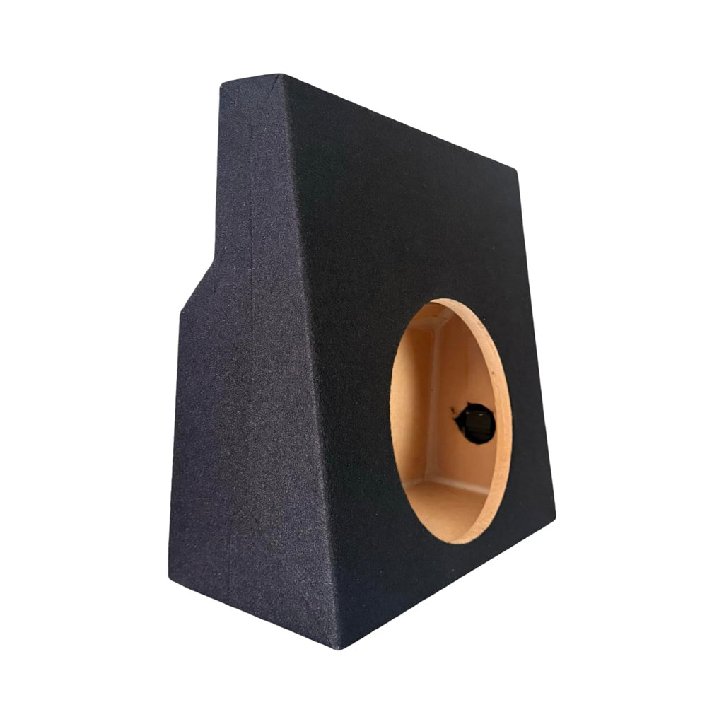 12 inch Shallow Mount Subwoofer Enclosure Compatible with Tacoma 2005-2023 Double Cab | Custom Slim Fit Behind Seat Truck Box | 0.50 Cu. Ft. Air Space | 5/8" MDF Wood Construction