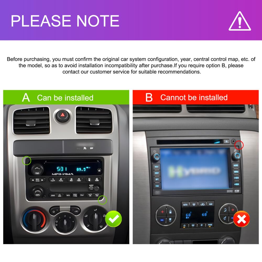 2 Din Android 13 Car Stereo Radio for Chevy 2003-2006 Tahoe Colorado Savana Silverado 1500 for GMC Canyon Yukon Sierra Hummer Blazer Wireless iOS for Carplay Android Auto 7 Touchscreen 2+32G