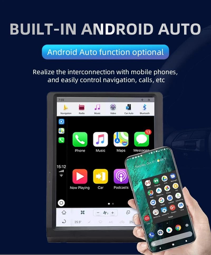14.5 Inch Touch Screen Android 13 Car Radio for Dodge Durango Stereo Upgrade Tesla Style Head Unit Multimedia Player Android Auto Carplay GPS Navigation (2014-2020 Year)