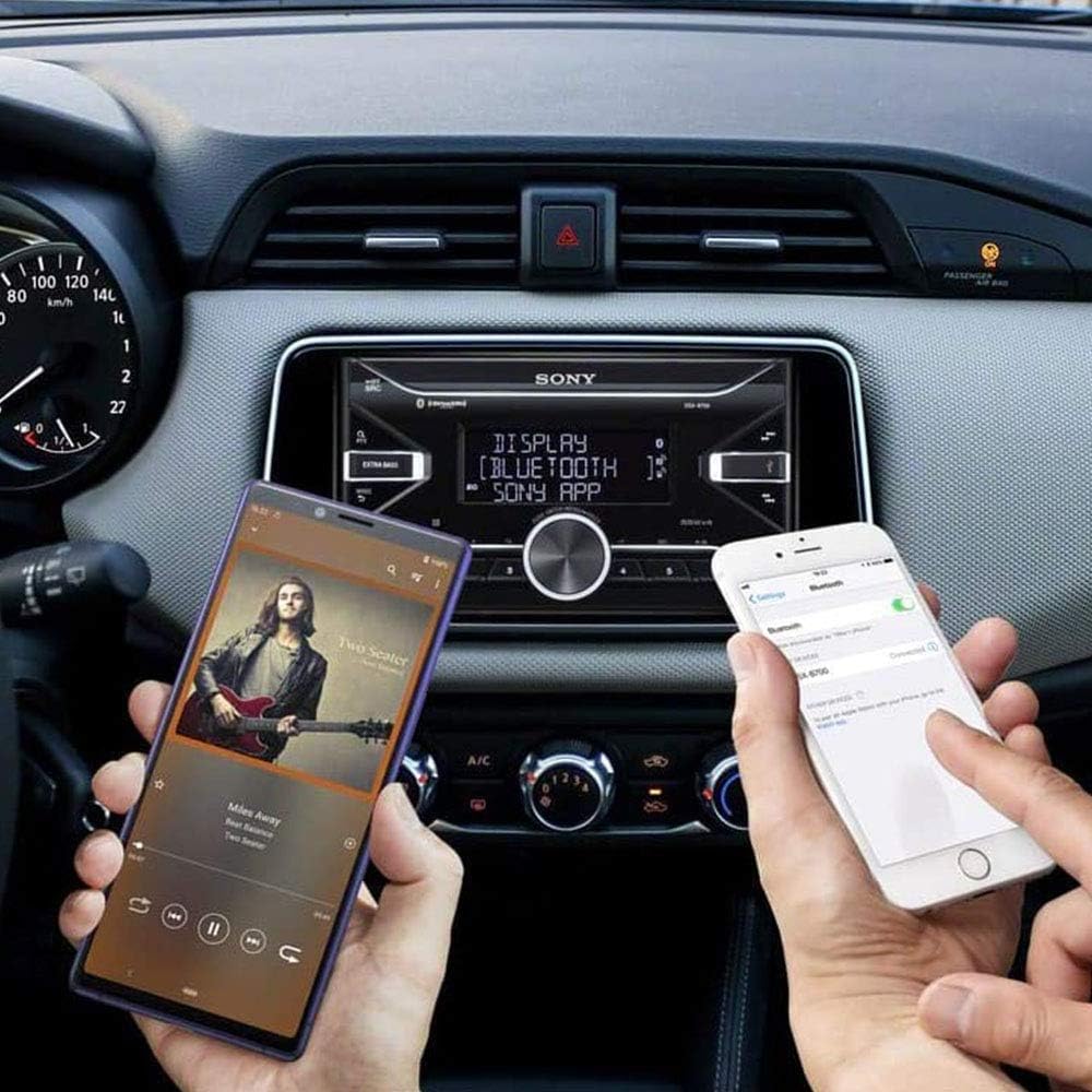 Sony DSX-B700 Double-DIN Media Receiver with Dual Bluetooth, SiriusXM Ready, Front USB, FLAC, 10-Band EQ + SXV300V1 SiriusXM Vehicle Tuner Bundle