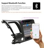 64GB Android14 Car Radio Upgrade for Honda Civic 2006-2011 10.4 Inch IPS Touch Screen Supports Wireless Carplay/Android Auto,Steering Wheel Control, WiFi, FM 2GB ROM Car Tablet