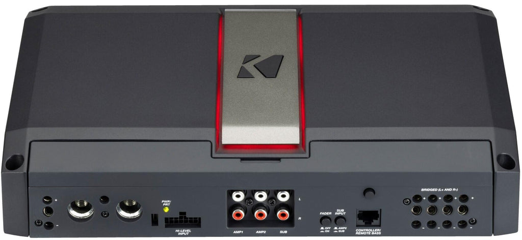 Audiosavings Bundle: Kicker 51LX12005 5-Channel Car Stereo Amplifier Class D Amp LX1200.5 Bundle with Rockville RWK4CU 4 AWG Amp Installation Wire Kit and RTR172 RCA Cable (3 Items)