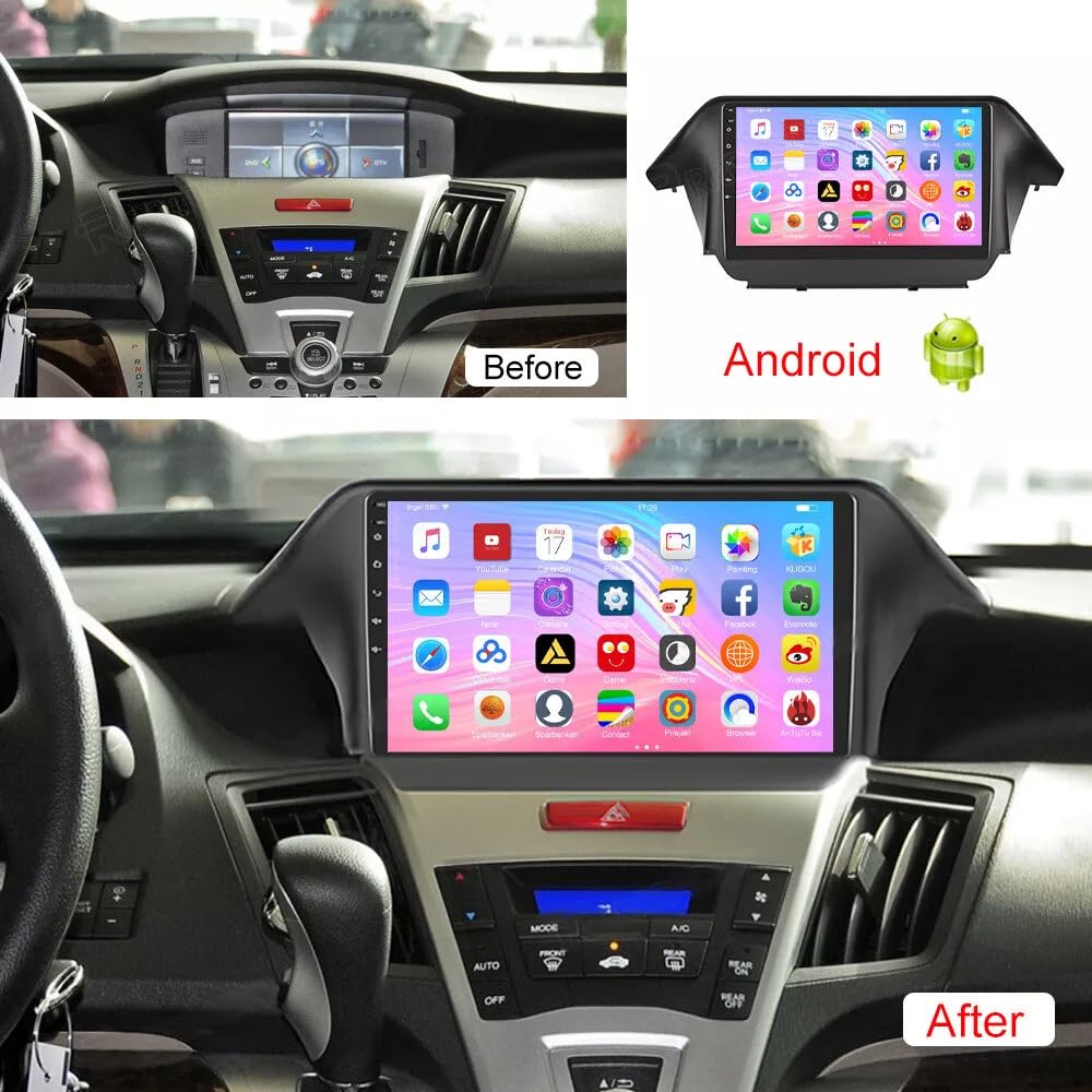 Android 13 for Honda Odyssey Radio 2009-2014 Car Stereo 9" Touchscreen Wireless Carplay Android Auto DSP Bluetooth GPS Navigation FM with Free Reverse Camera (4GB RAM+64GB ROM)