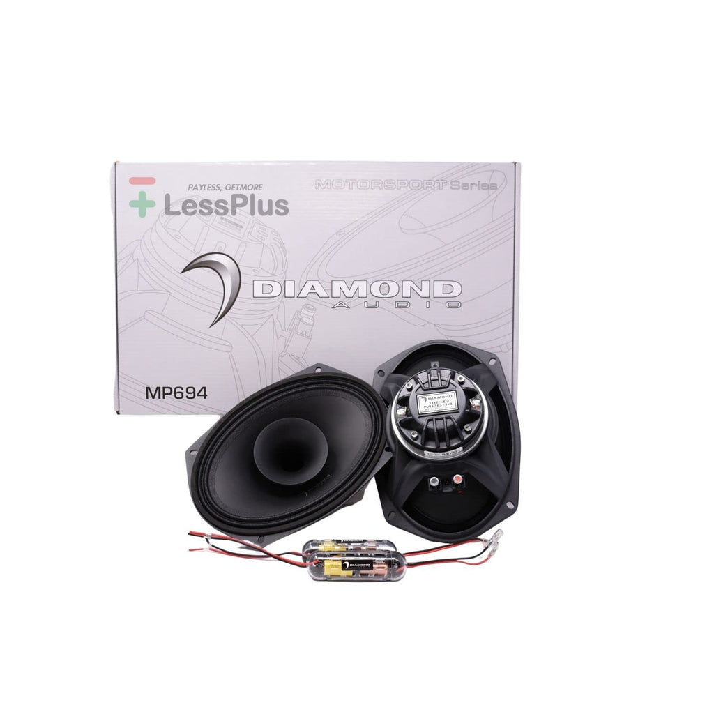Diamond Audio MP694 6x9 2-Way Coaxial Horn Speakers, 150W RMS (Pair)