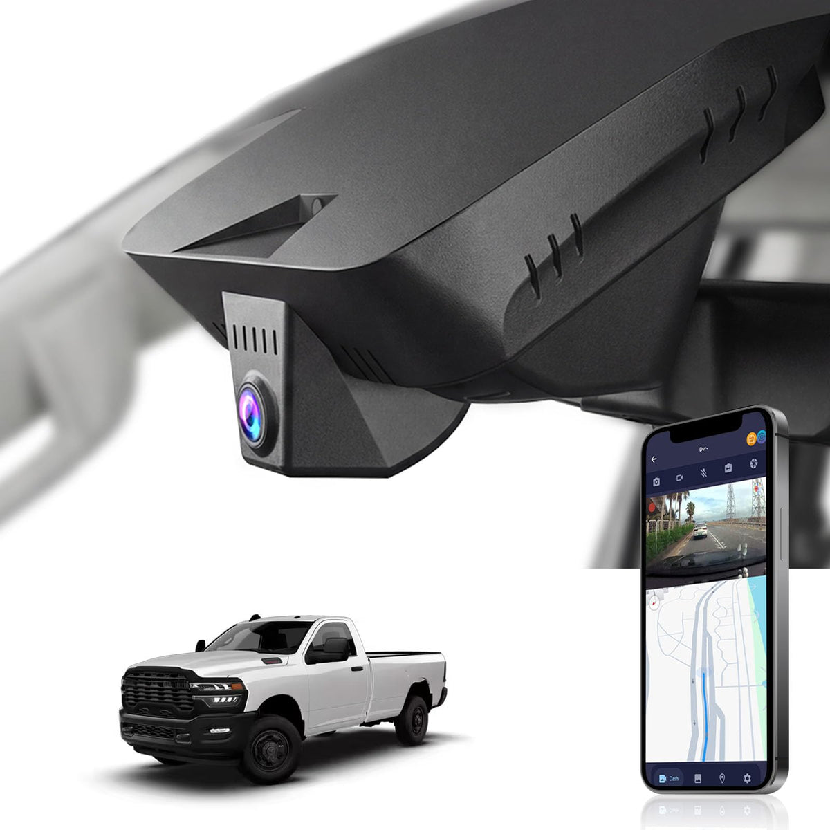 4K Dash Cam for Ram 2500 3500 2019-2026 Model A
