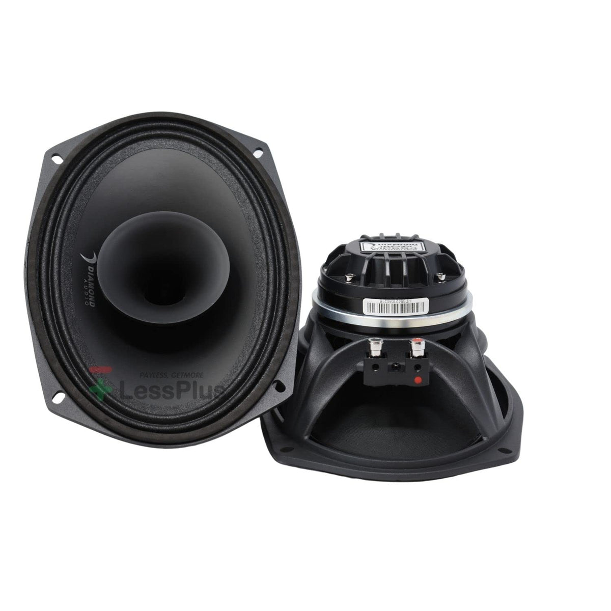Diamond Audio MP694 6x9 2-Way Coaxial Horn Speakers, 150W RMS (Pair)