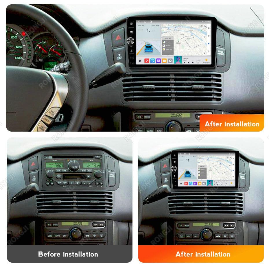 Car Stereo for Honda Pilot 2003-2005 Upgrade Radio with Knob -8Core 2+32GB