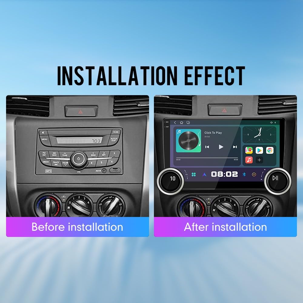 for Nissan Np300 Navara 2015-2025 Display Knobs CarPlay/Android Auto Autoradio Android FM Radio Car Navigation Stereo Pad Player GPS 10.1" QLED Touch Screen Headunit Tablet Quad Core 2G+64G