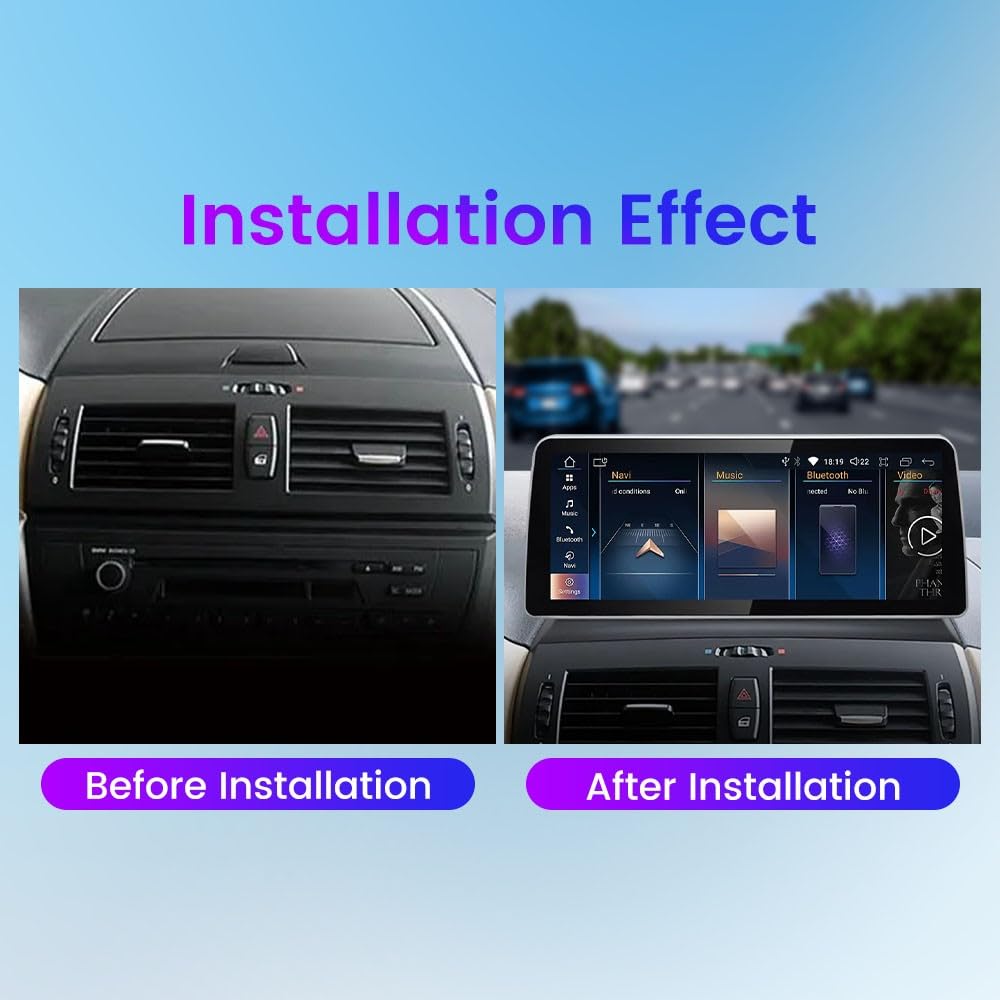 for BMW X3 E83 2006-2010 12.3" Octa Core 8G+64G Car CarPlay Android Auto Navigation Android Stereo GPS Radio Display IPS Touchscreen Headunit Tablet Media Player