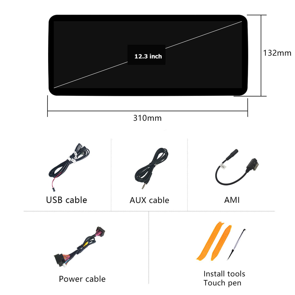 Ultra Narrow 12.3 Inch 1920 * 720 Android Auto Radio for Mercedes Benz A Class W176 GLA X156 CLA C117 G Class W463 Carplay Car Multimedia Stereo Touch Screen (Linux 4.5 System)