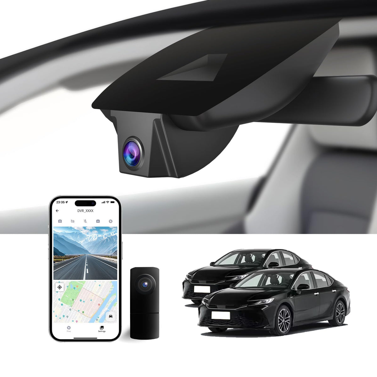 4K Dash Cam Front and Rear for Toyota Camry 2025 2026