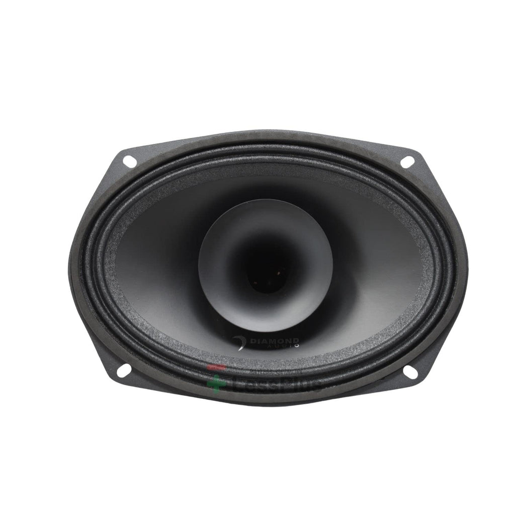 Diamond Audio MP694 6x9 2-Way Coaxial Horn Speakers, 150W RMS (Pair)