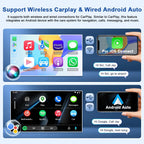 4G+64G Car Radio Upgrade for Chevy Express 2008-2024 with Wireless CarPlay and Android Auto, 10 Inch Touch Screen Android 14 Double Din Car Stereo for Express w/Bluetooth WiFi GPS FM BT SWC EQ Camera