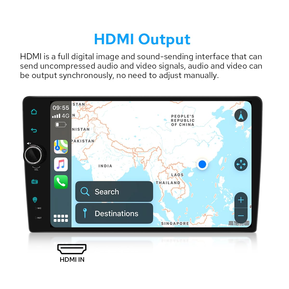 JOYING Car Radio for Toyota Corolla 2009-2013 Android 12 Car Stereo 9 inch Touch Scree with Wireless Carplay Android Auto Mirror Link GPS Navigation Bluetoot AM/FM Radio(JY-TZ163N4)