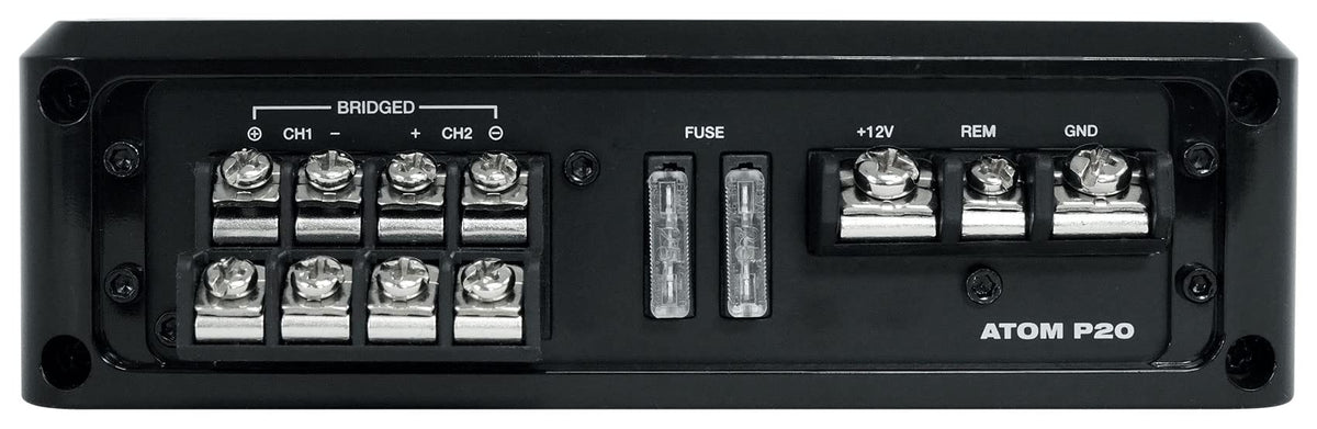 Rockville Atom P20 4-Channel Bluetooth Car Audio Amp with RWK42 Wiring Kit