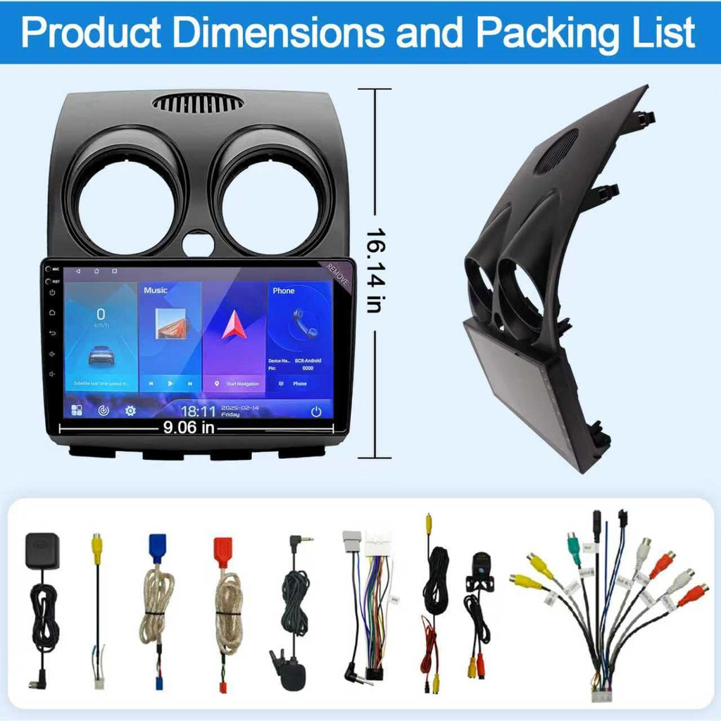 2+64G Car Radio for Nissan Rogue 9 inch Touch Screen 2008-2020 Stereo,Wireless Carplay/Andriod Auto/Bluetooth/WiFi//EQ Audio/AM/FM/Navigation/AHD Camera