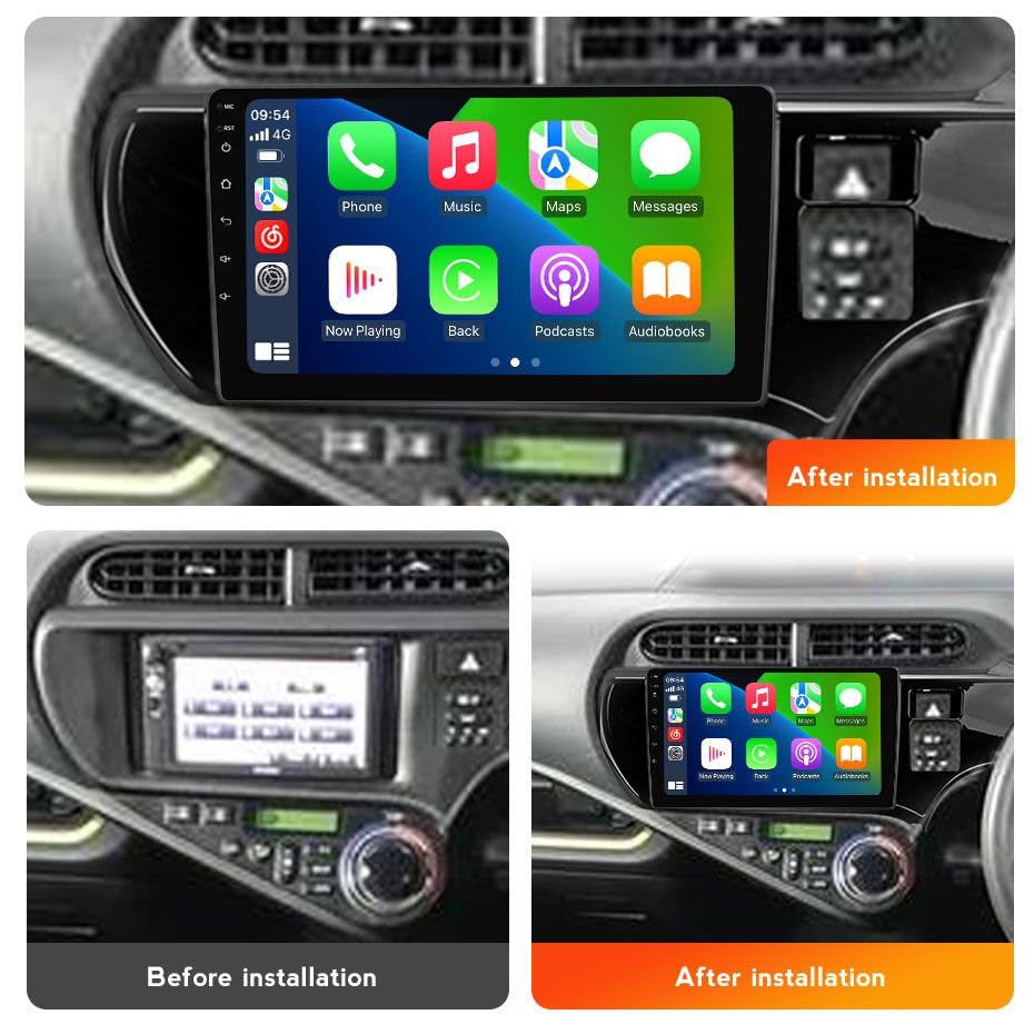 Stereo for Toyota Aqua Prius C 2011-2017 RHD Upgrade Radio Head Unit 2+64GB