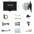 10.6" Double Din Car Radio with Wireless CarPlay & Android Auto
