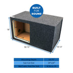 Atrend 15KSV 15" Single Vented Square Subwoofer Enclosure for Square Subwoofers (e.g. Kicker L5 and L7 Subwoofers)