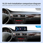 10.25-inch Car Stereo Radio for BMW 3 Series E90/E91/E92/E93 2007-2011 Fits Base Trim, Linux Touchscreen Head Unit with Wireless CarPlay Android Auto, GPS Navigation, Wi-Fi, FM, Camera Not Included