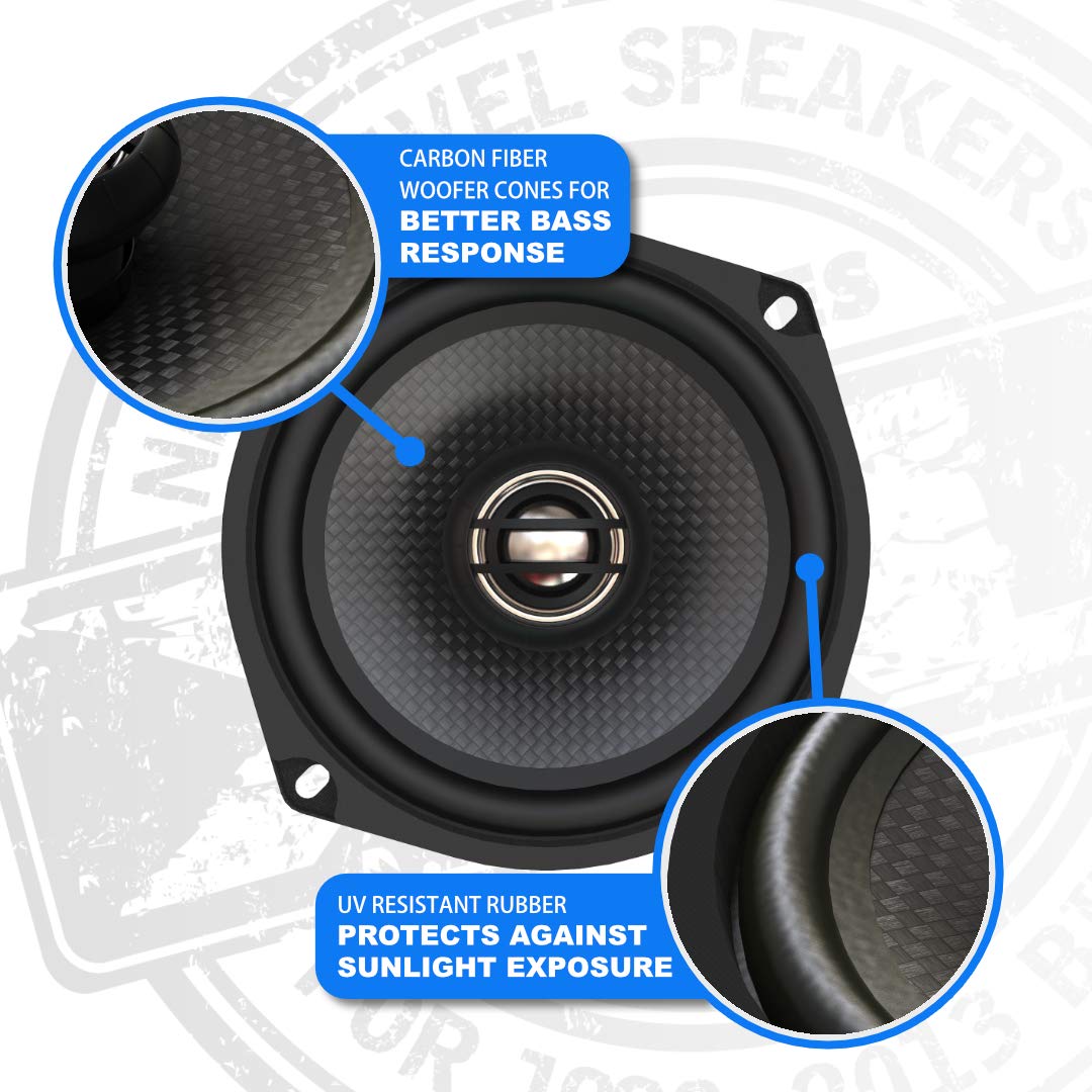 Hogtunes 352-XLR High Performance XL Series 5.25" Rear Speakers (2 Pack), Fits 1998-2013 Harley-Davidson Motorcycles
