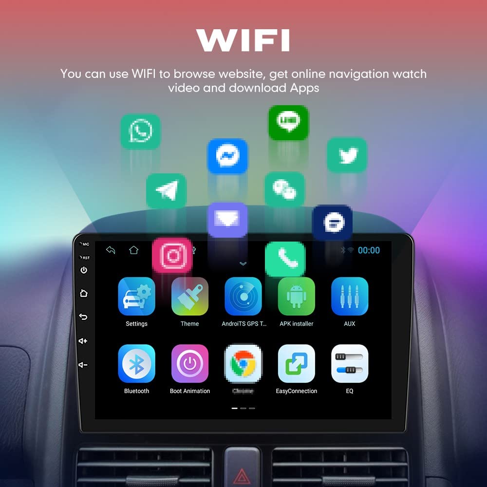 [4G 64G] Android Car Stereo FM Radio Carplay Android Auto 9" Touchscreen Headunit Media Player with Backup Camera for Honda Jade 2013 2014 2015 2016 2017