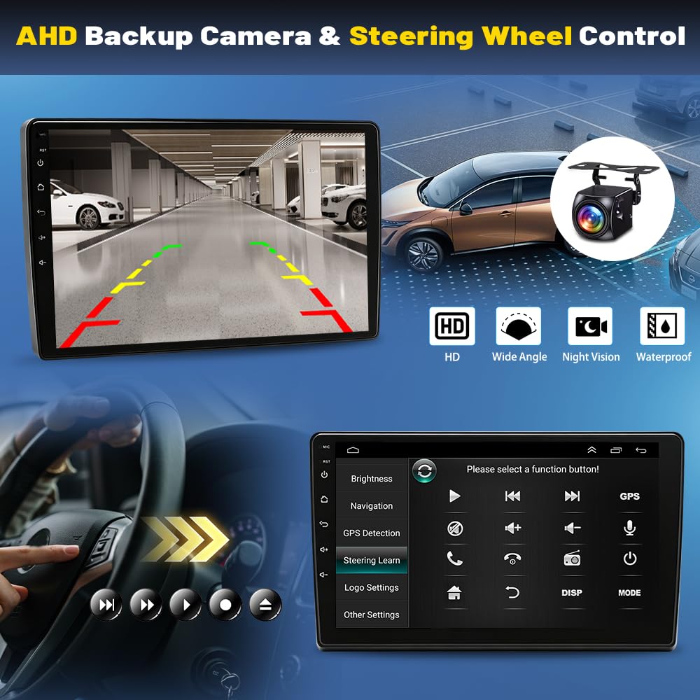 Android 14 Double Din Double Din Car Stereo for Buick Enclave 2008-2012