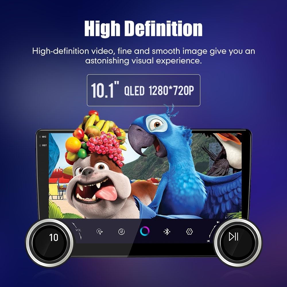 for Nissan Np300 Navara 2015-2025 Display Knobs CarPlay/Android Auto Autoradio Android FM Radio Car Navigation Stereo Pad Player GPS 10.1" QLED Touch Screen Headunit Tablet Quad Core 2G+64G
