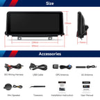 XTRONS 10.25 Inch Android 14 Car Stereo for BMW X5 F15 / X6 F16 (2014-2017) NBT System, IPS Touch Screen 4+64GB Car Radio GPS Navigation Support Wireless CarPlay Android Auto 4G LTE