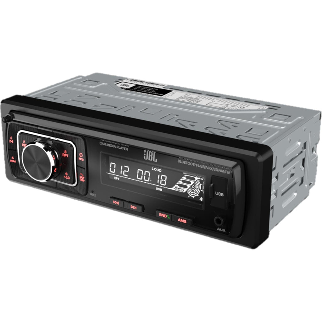 JBL Celebrity150 Single DIN Bluetooth Car Stereo + Audiobank 6x9 & 6.5 Coaxial Speakers (1250W Max Combined Power) - Complete Car Audio Upgrade Kit