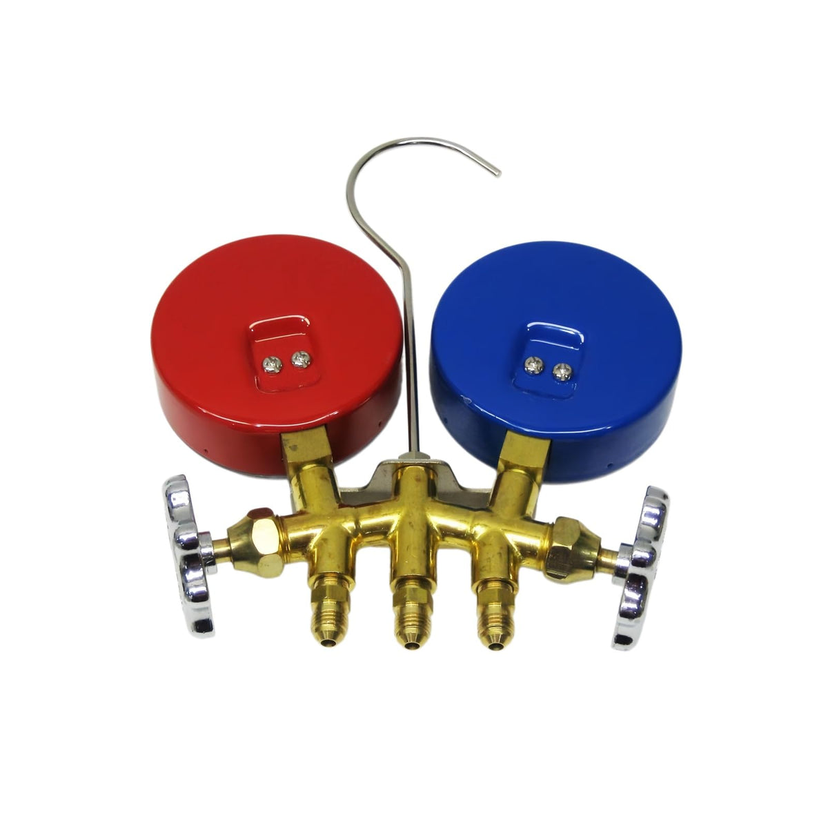 R404A,R507A,R134A 2-Way Manifold Gauge Set with 72" Ball Valve Hoses