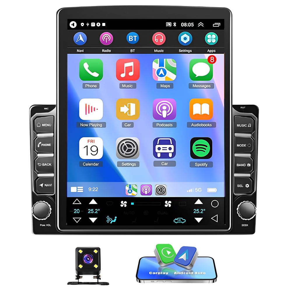 Car Stereo Radio Compatible for Chevrolet Equinox 2010-2017 GMTheta with Carplay Android Auto GPS Navigation 9.7in Touchscreen Car Radio Player with Bluetooth WiFi FM SWC Mirror Link + Backup Camera